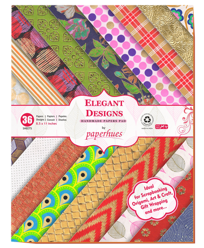 Elegant Designs Collection Handmade Scrapbook Papers: 8.5x11" Pad, 36 Sheets