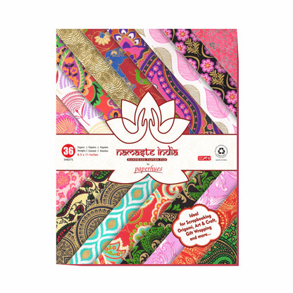 Namaste India: Handmade Scrapbook Papers 8.5x11" Pad, 36 Sheets