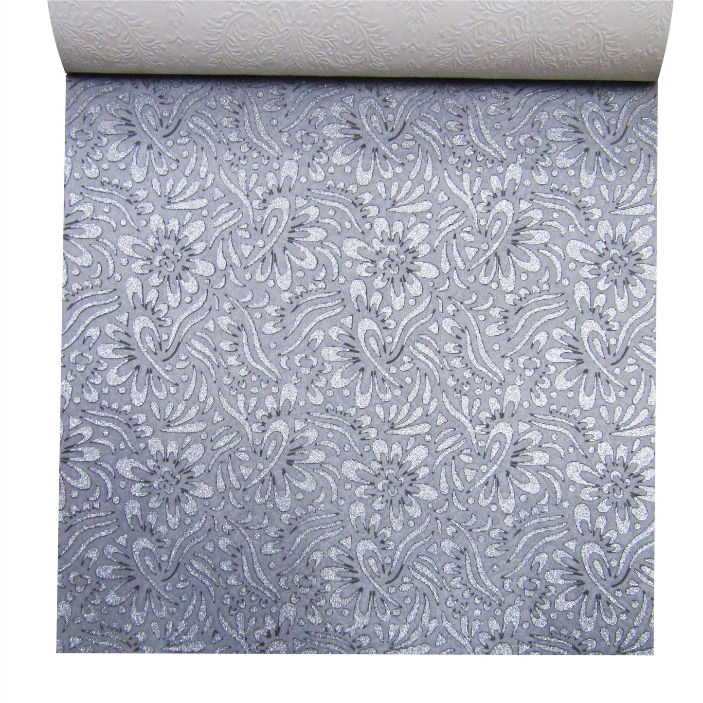 Paperhues Stunning White Silver Grey Handmade Scrapbook Paper 12 x 12" Pad, 24 Sheets (2 sheets each of 12 styles)