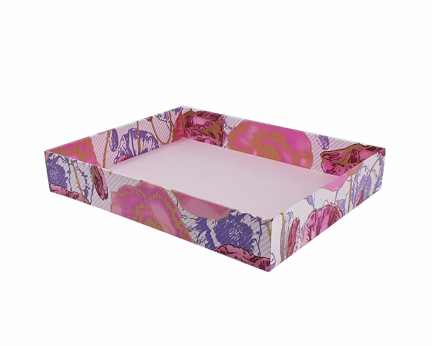 Rectangular Cardboard Gift Box in Silk Screened Handmade Paper